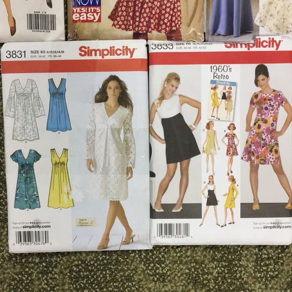 8 vintage 70-80s women's clothing sewing patterns sizes small- plus size - Picture 4 of 8